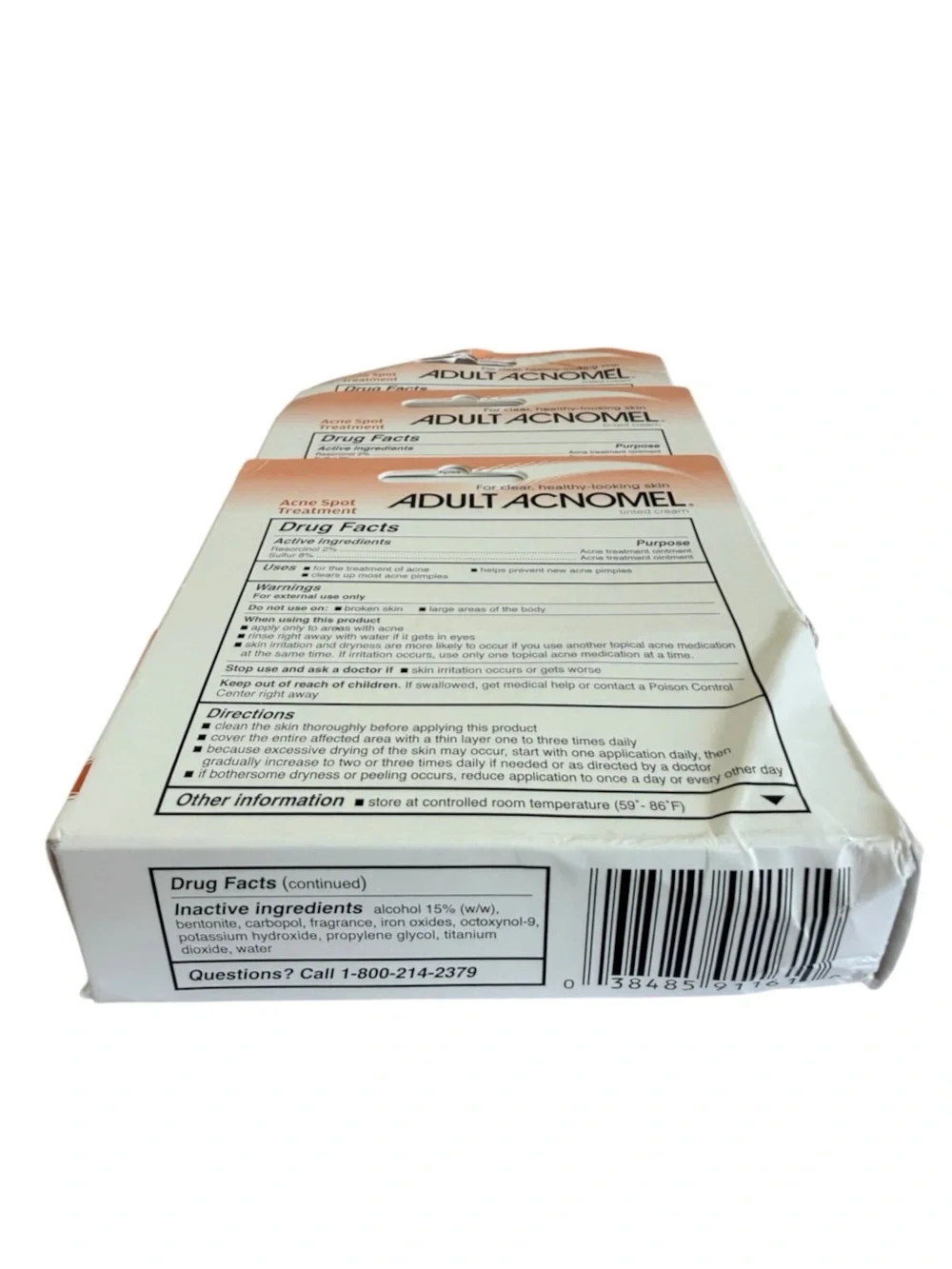 Adult Acnomel Tinted Cream Acne Spot Treatment 1.3 oz (3-pack) Expires 12/2027